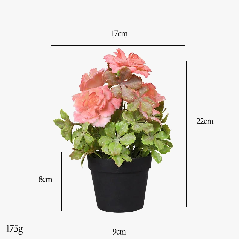 Fake flower peony artificial plant in pot for interior decoration - view 2