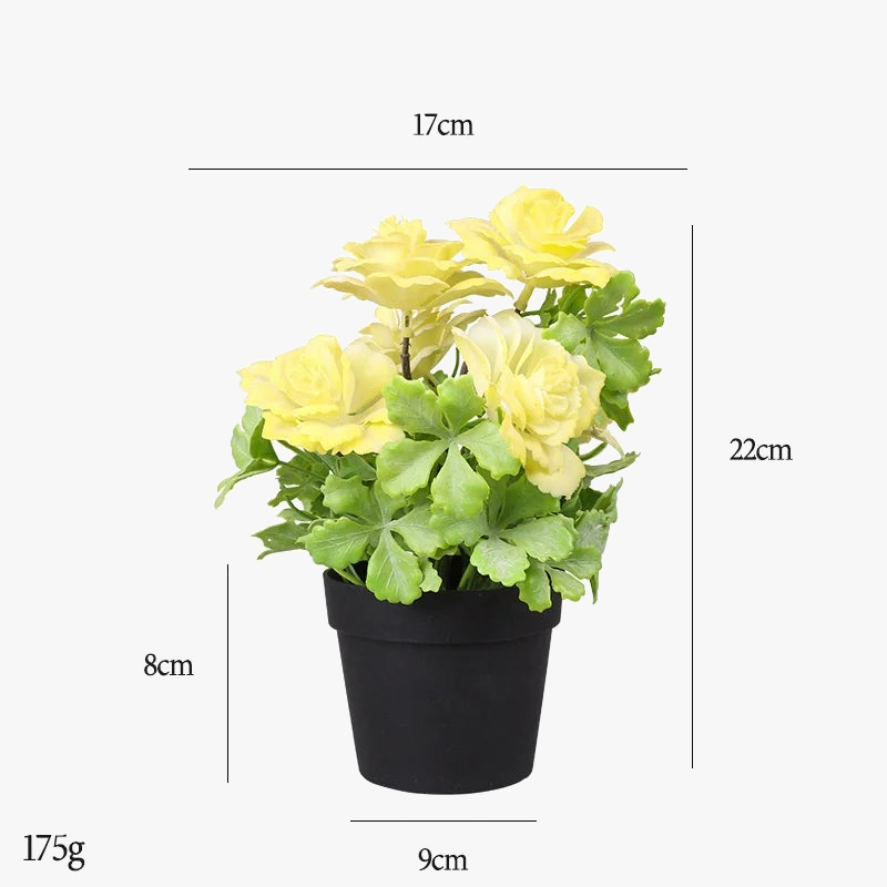 Fake flower peony artificial plant in pot for interior decoration - view 3