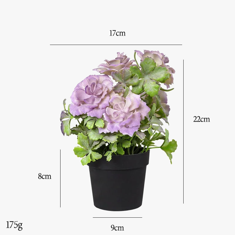 Fake flower peony artificial plant in pot for interior decoration - view 5