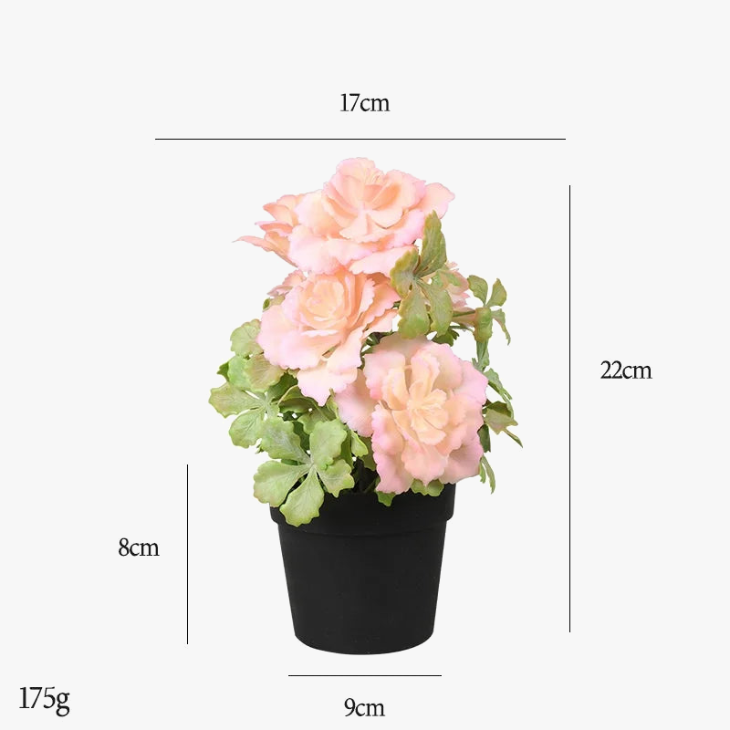 Fake flower peony artificial plant in pot for interior decoration - view 7