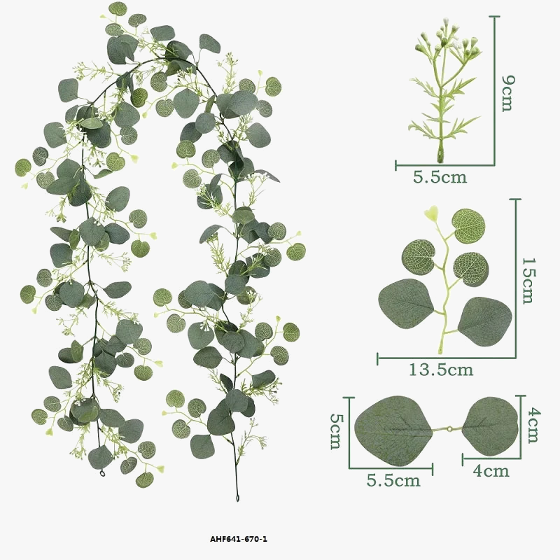 Artificial eucalyptus leaves for garden decoration - view 7