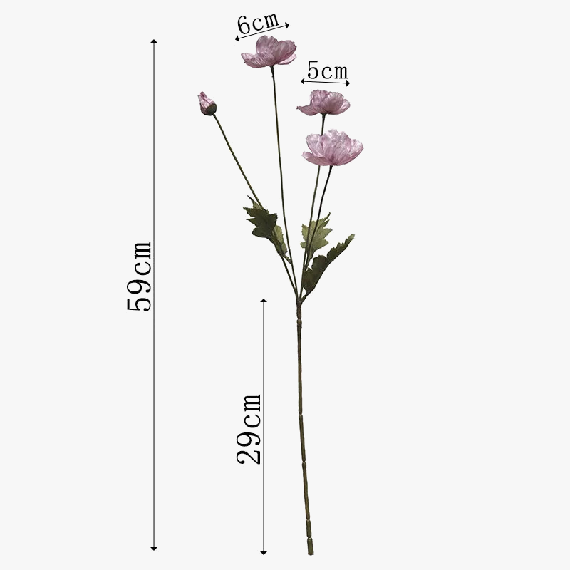 Artificial poppie flower for party decoration and garden - view 6