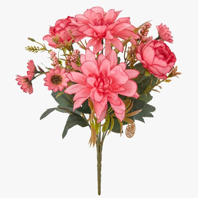 Artificial flower dahlia pink marguerite for decoration wedding party - view 4