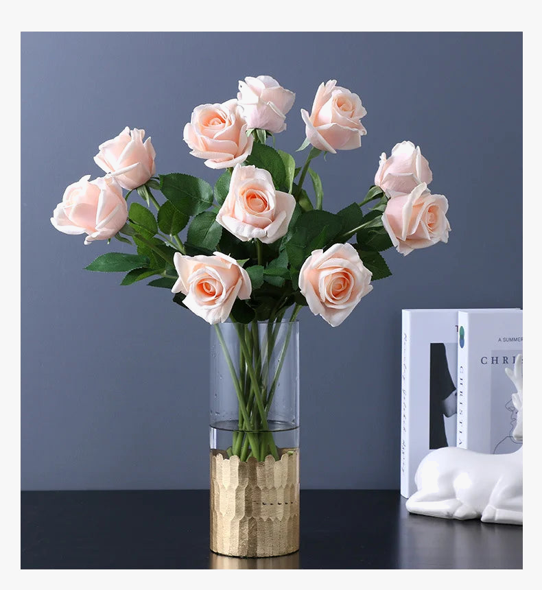 Artificial latex rose flower for wedding decoration and events