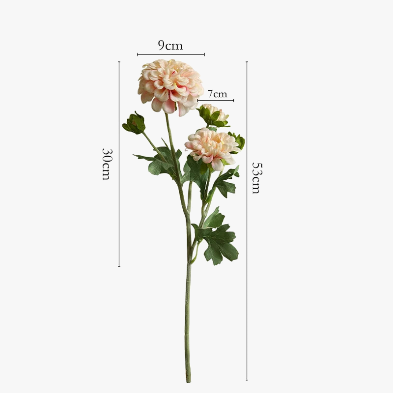 Realistic oriental chrysanthemum artificial flowers for wedding decoration - view 4