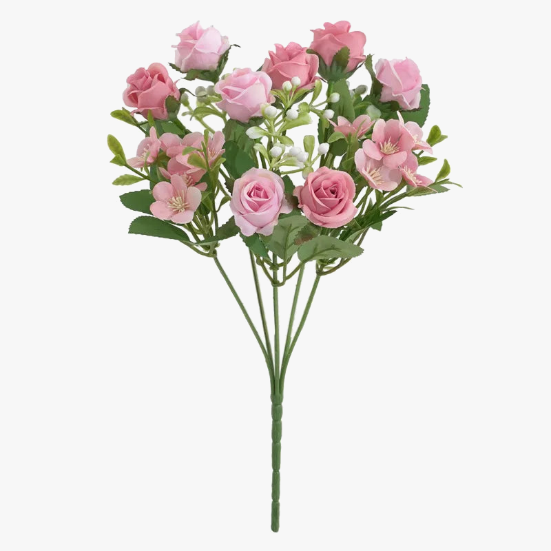 Artificial flowers wedding bouquet pink hortensia floral decoration - view 8