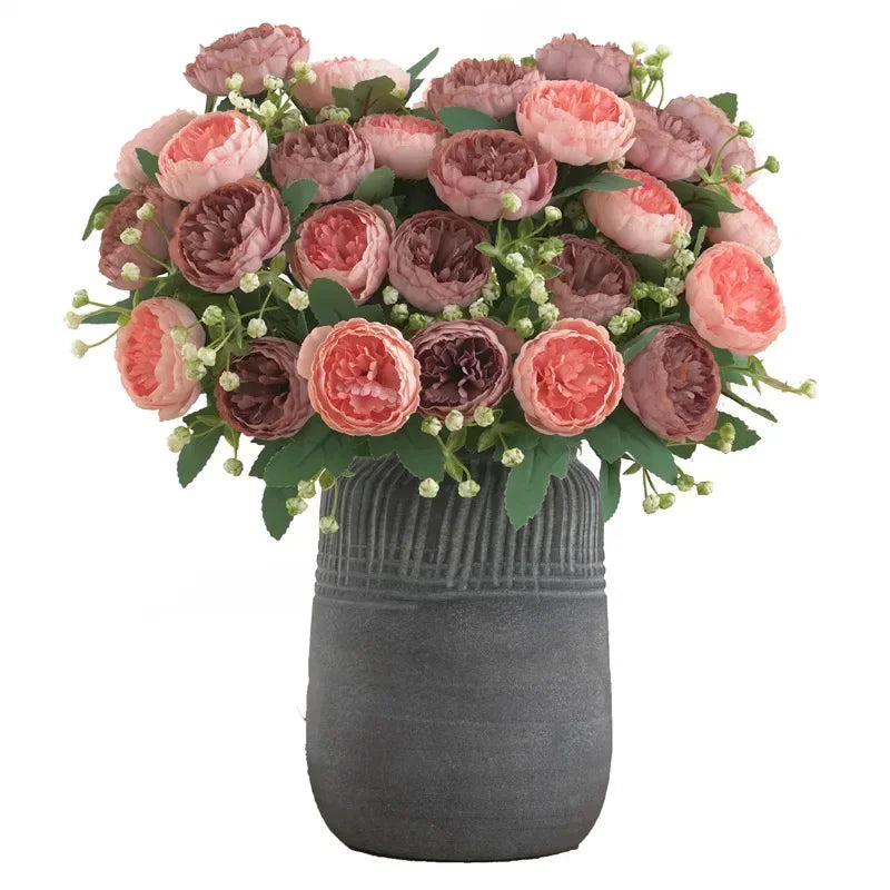 Artificial silk peonies flowers for wedding floral decoration - view 2