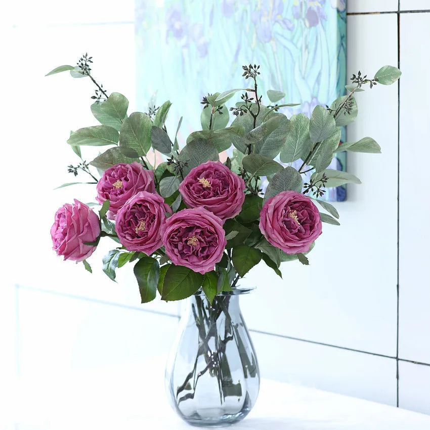 Silk peony flowers for elegant floral decoration - view 3