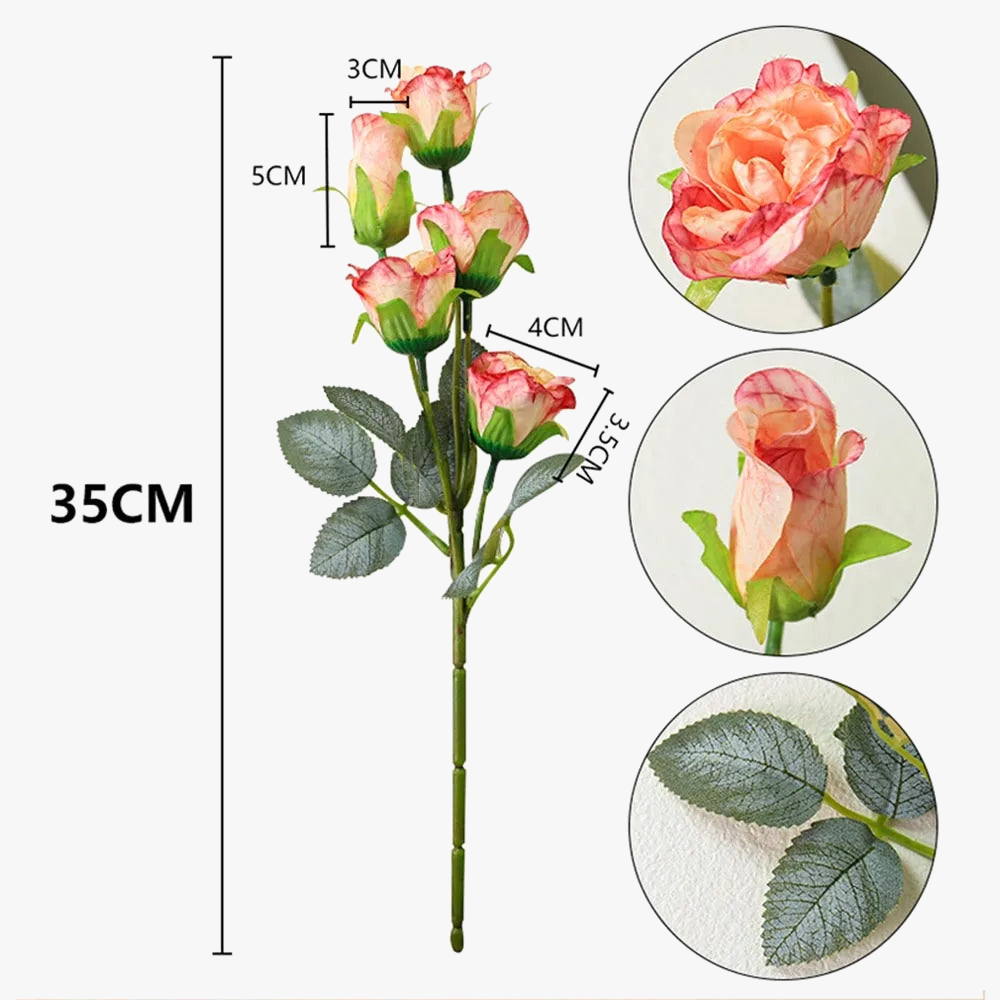 Artificial rose flowers for birthday wedding and festive decoration - view 5