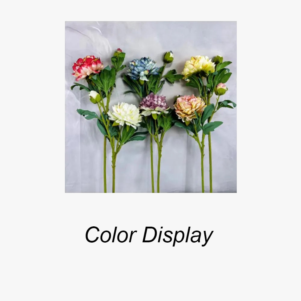 Retro peony silk flowers for wedding decoration party accessories - view 4