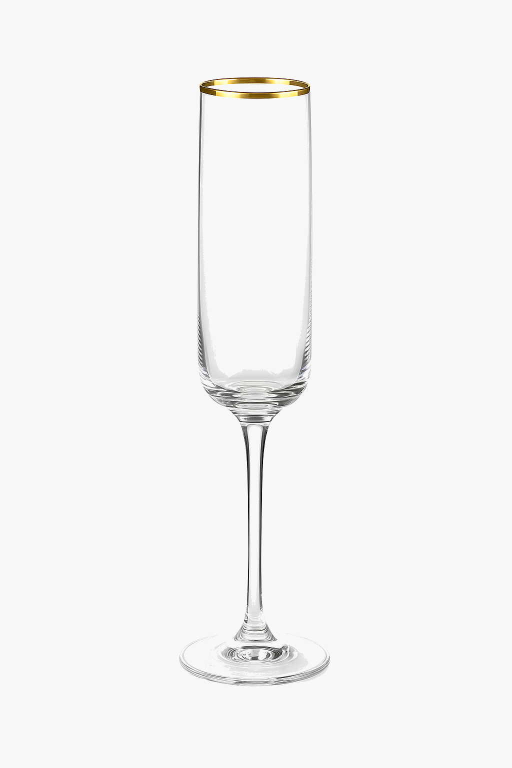 Elegant Hand-Blown Champagne Flute, Round Design