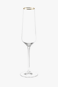 Hand-Blown Champagne Flute, Round Balanced Silhouette