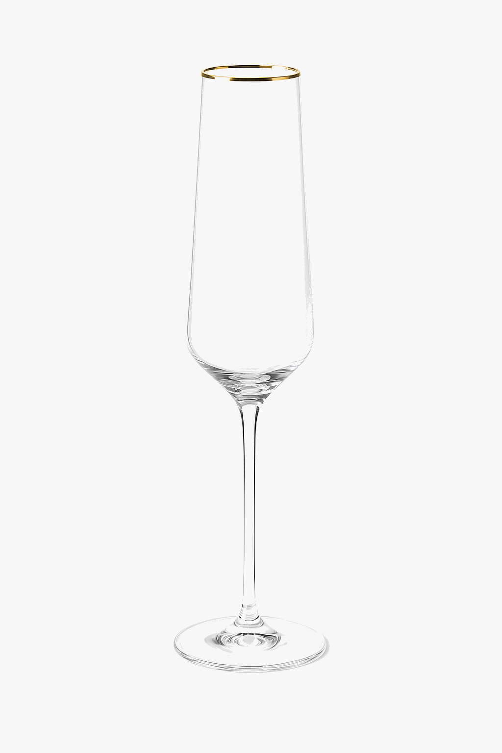 Hand-Blown Champagne Flute, Round Balanced Silhouette