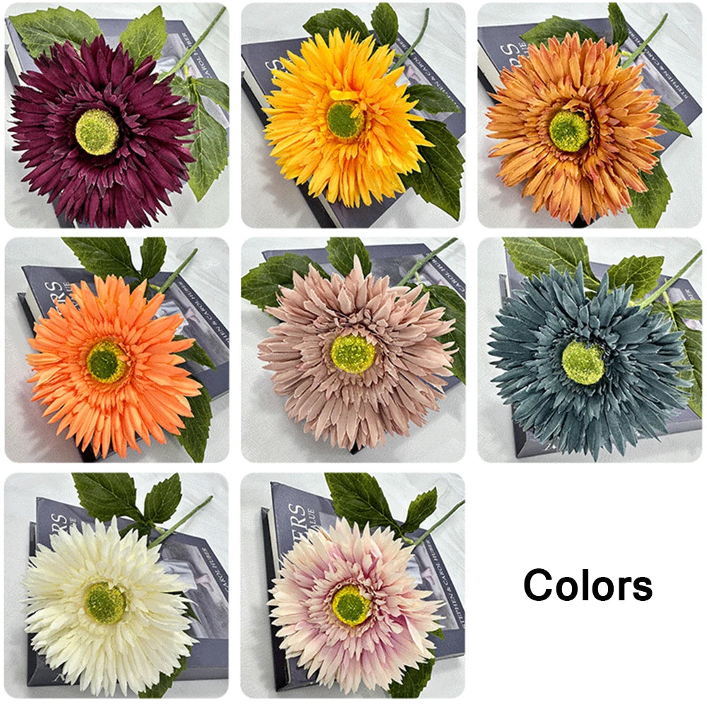 Simple gerbera with leaves for wedding decoration and party - view 5