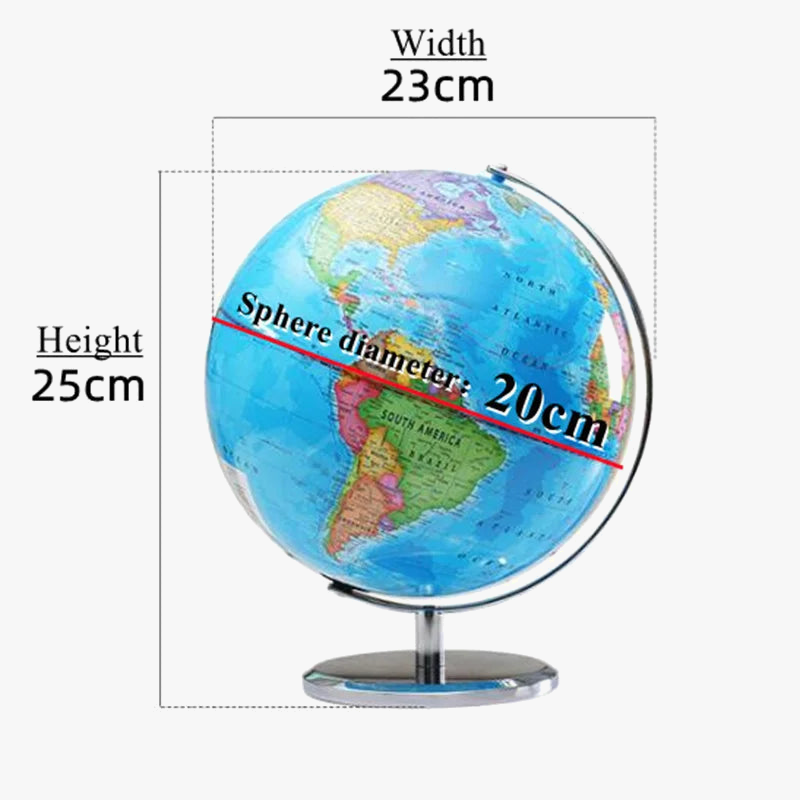 Luminous English globe with HD printing and 360 degree rotation - view 2