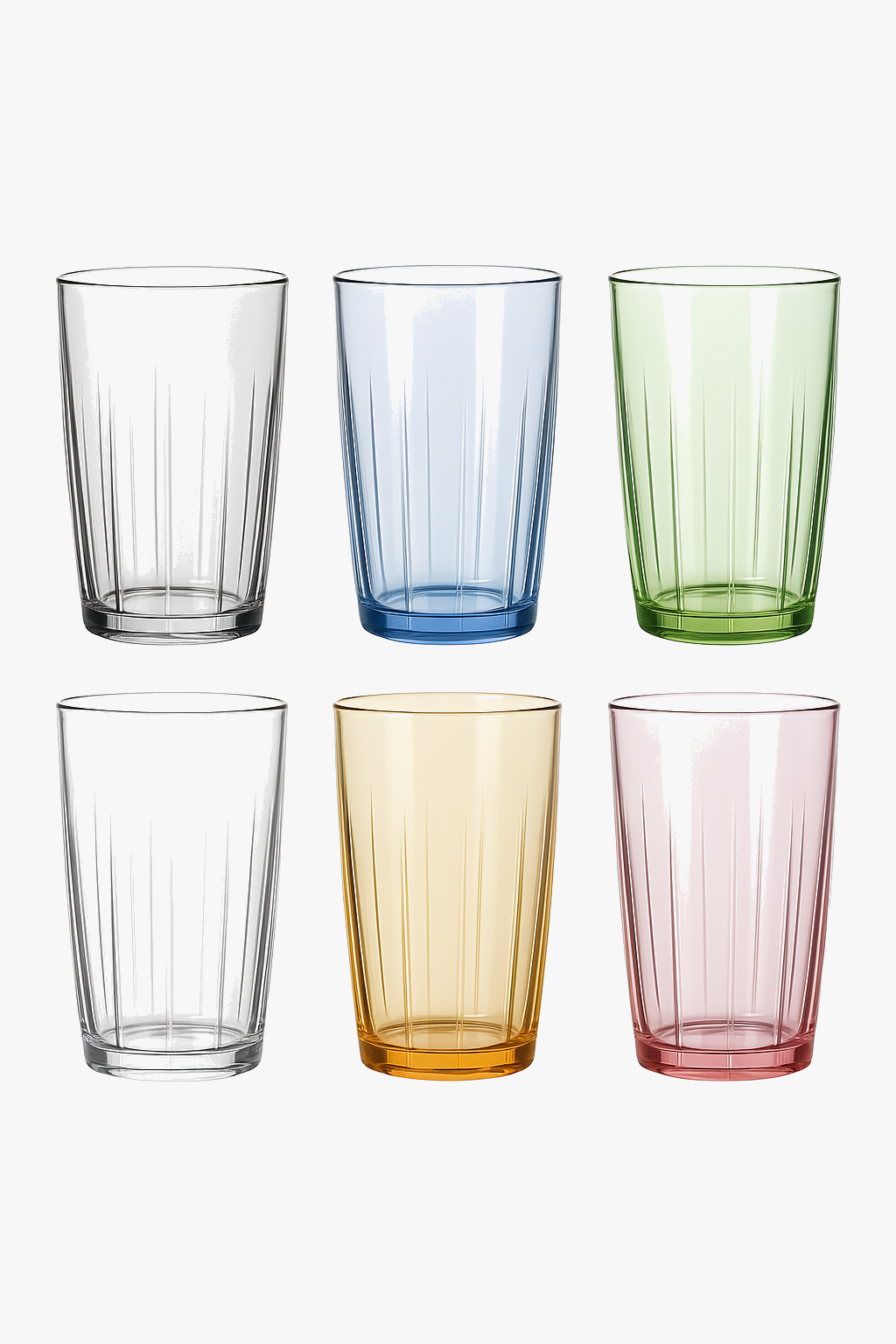 Incasseable acrylic reusable stackable cups lot 6 drinks