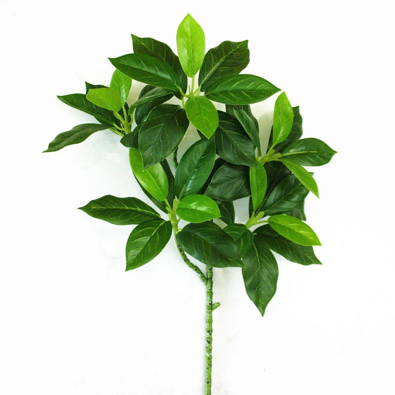 Large artificial ficus tree with realistic tropical plants in pot - view 5