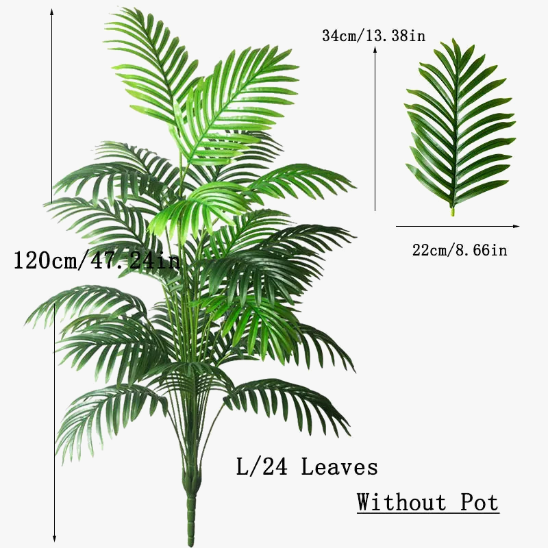 Large Tropical Artificial Cycad Palm, 90 to 120 cm, Up to 24 Leaves - view 6
