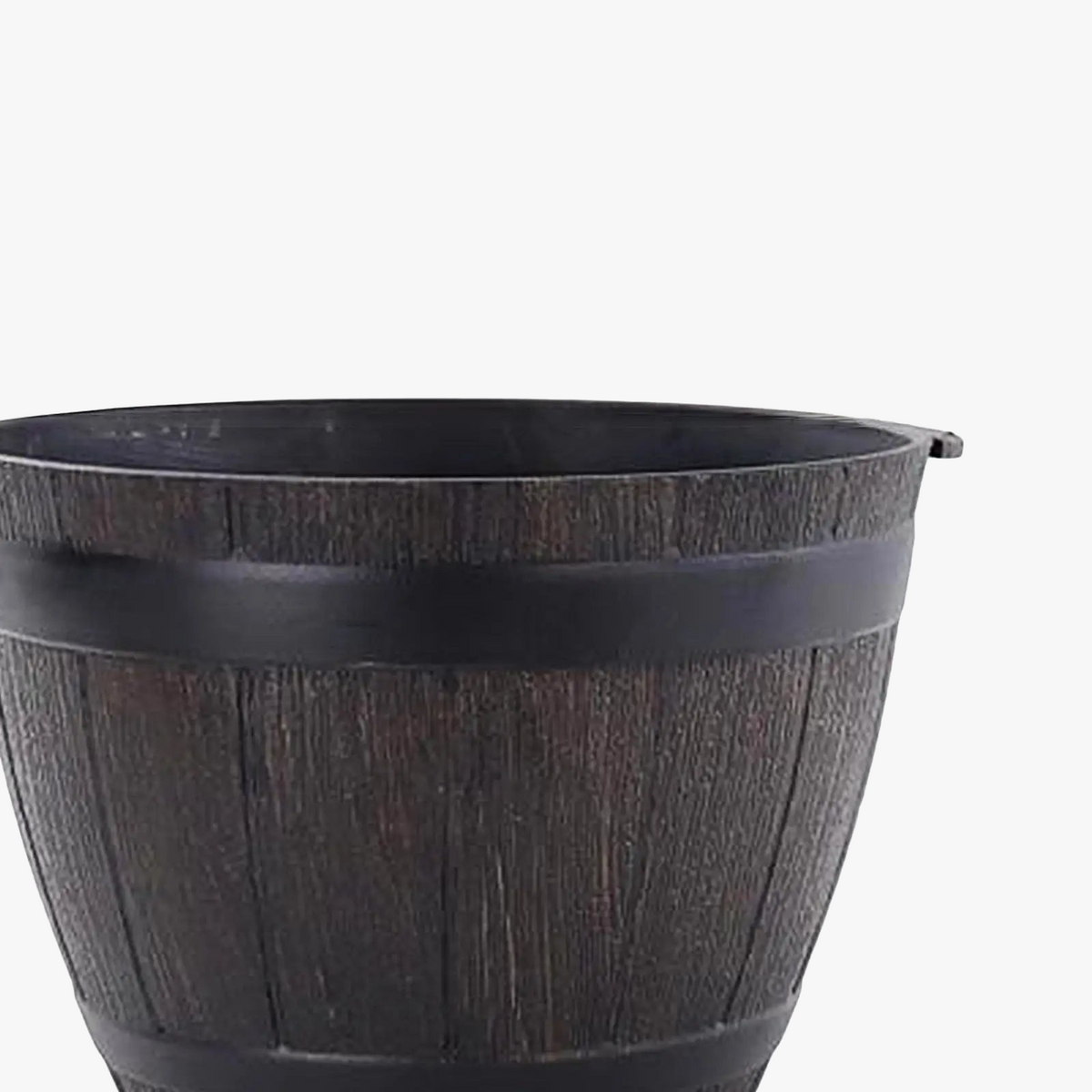 Large flower pot resistant resin barrel for outdoor interior - view 4