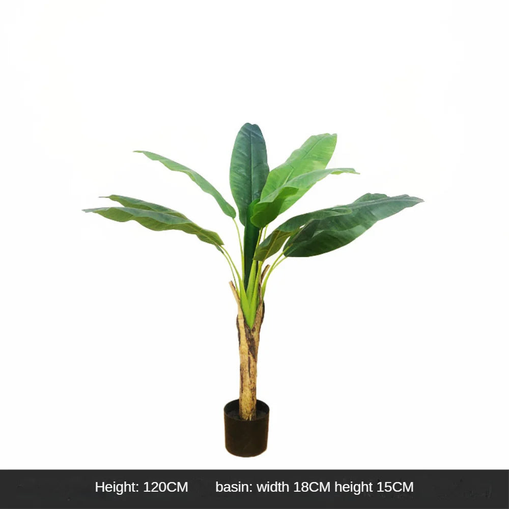 Large artificial plant bonsai fake banana pot interior decoration outside - view 6