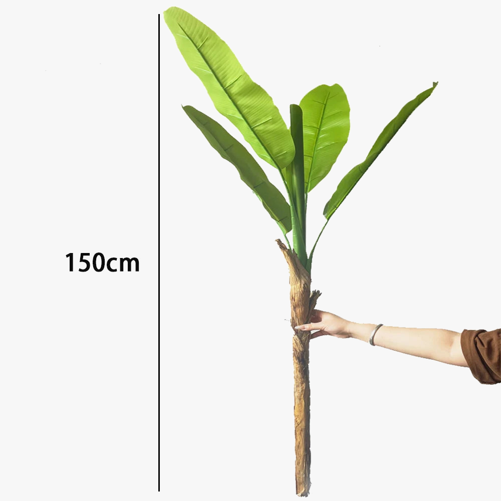 Large artificial plant bonsai fake banana pot interior decoration outside - view 8