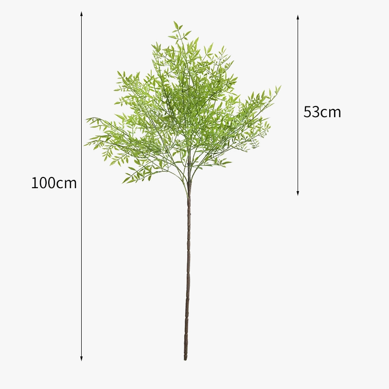 Large artificial branches of tropical palm nandina for interior decoration - view 3