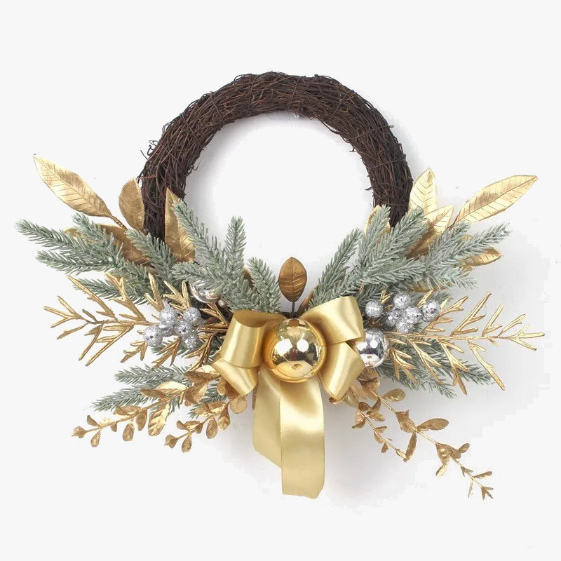 Artificial rattan garland for Christmas and New Year decorations - view 6