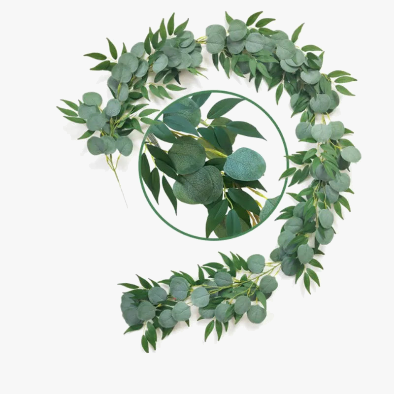 Artificial eucalyptus garland for wedding decoration and table - view 8
