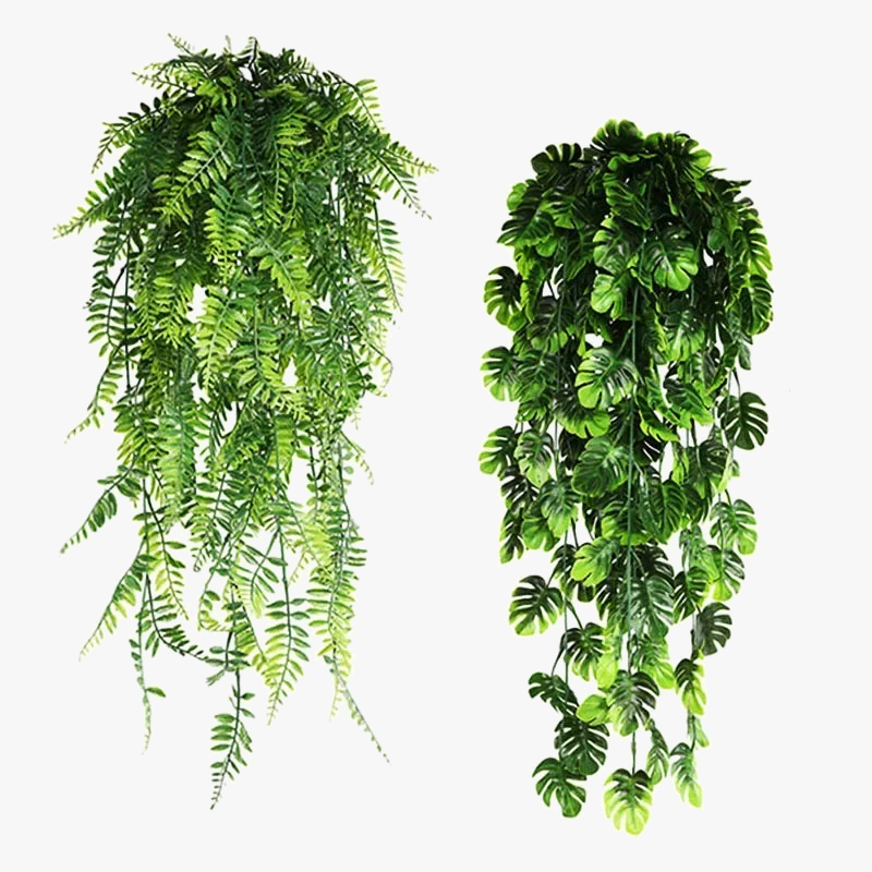 Artificial monstera leaf garland for interior and exterior decoration