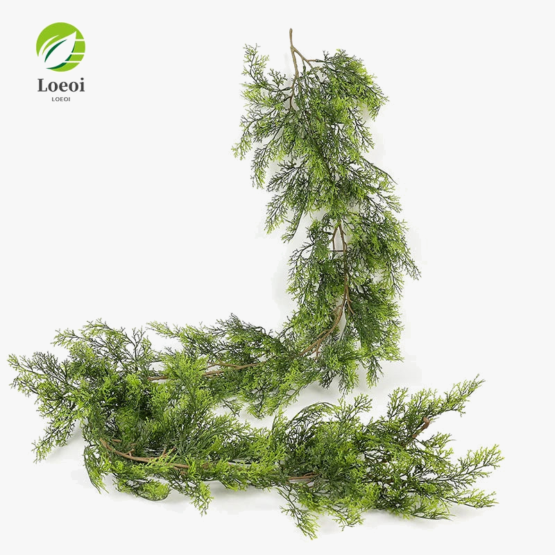 Artificial Christmas garland in greenery for festive decoration