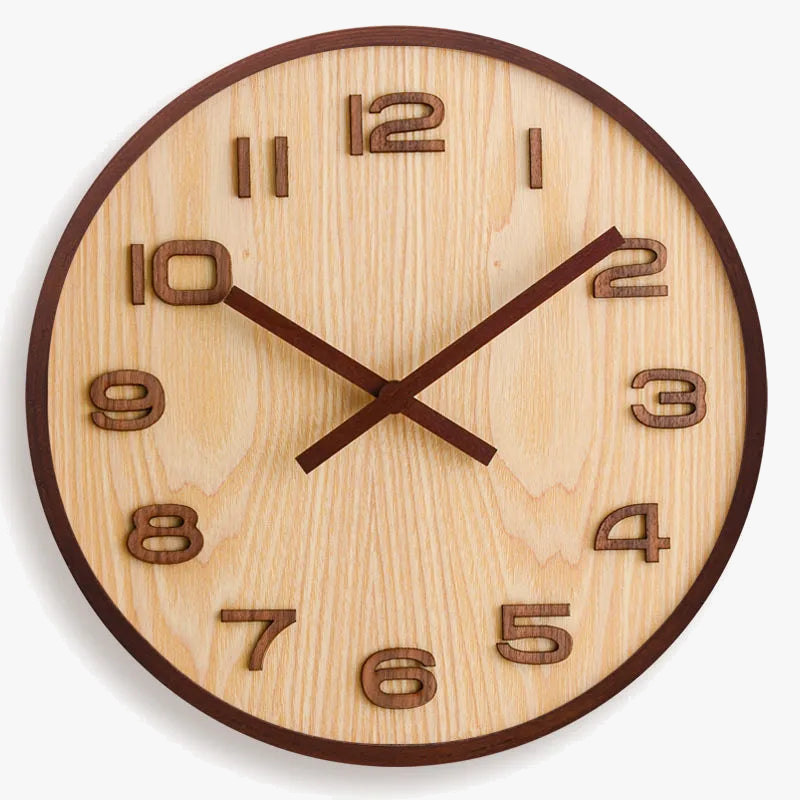 Chinese wooden wall clock Nordic style modern decor