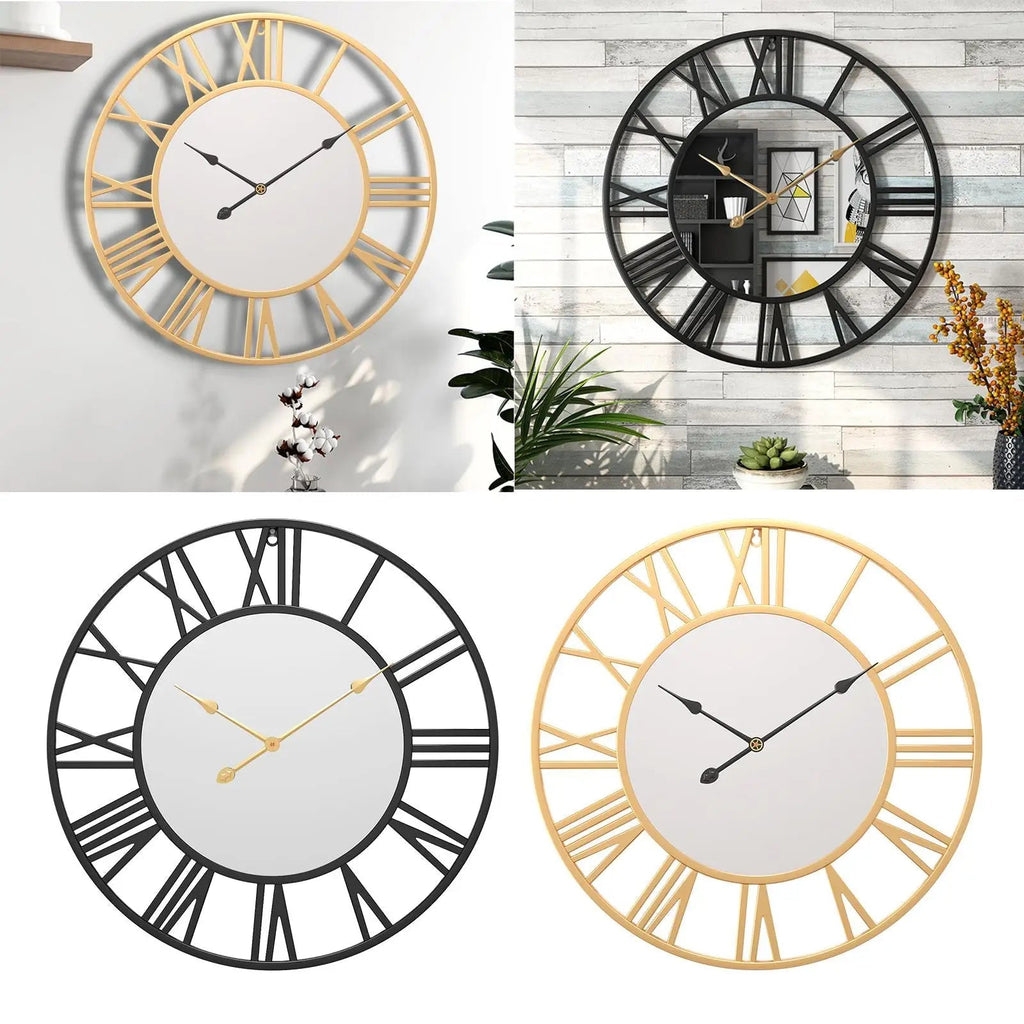 Decorative wall clock with 12 hours display and Roman numerals - view 2
