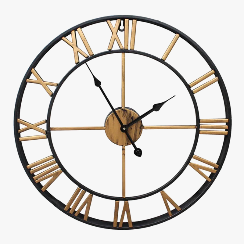 Modern 3D style metal wall clock design