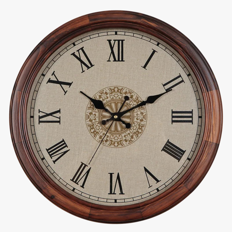 Wall clock in solid wood retro silent mechanism style shabby chic - view 8