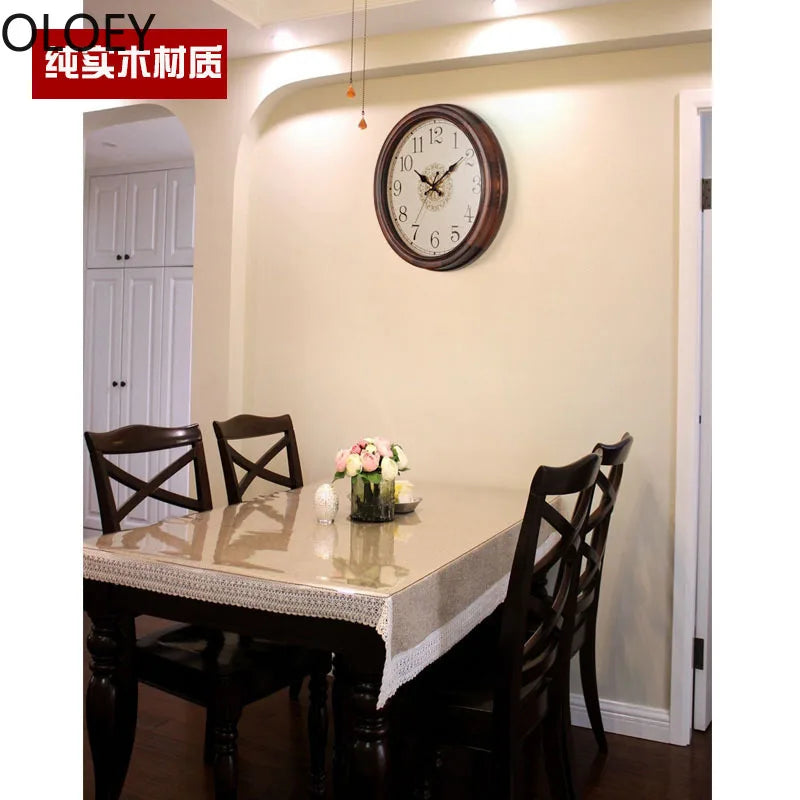 Wall clock in silent wood design modern new collection - view 5