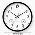 Waterproof wall clock with temperature and humidity display