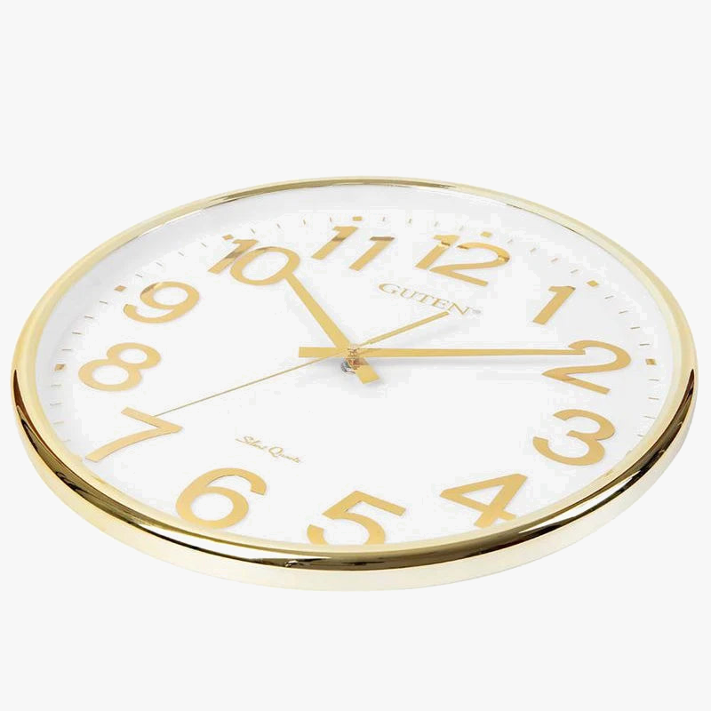 Modern wall clock gold design silent 3D for interior decoration - view 2