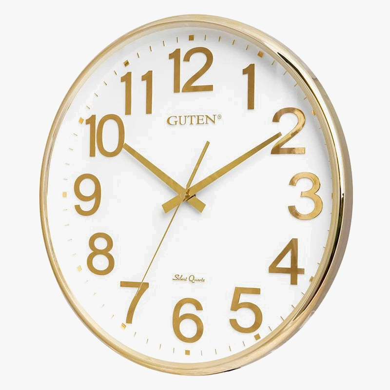 Modern wall clock gold design silent 3D for interior decoration - view 5