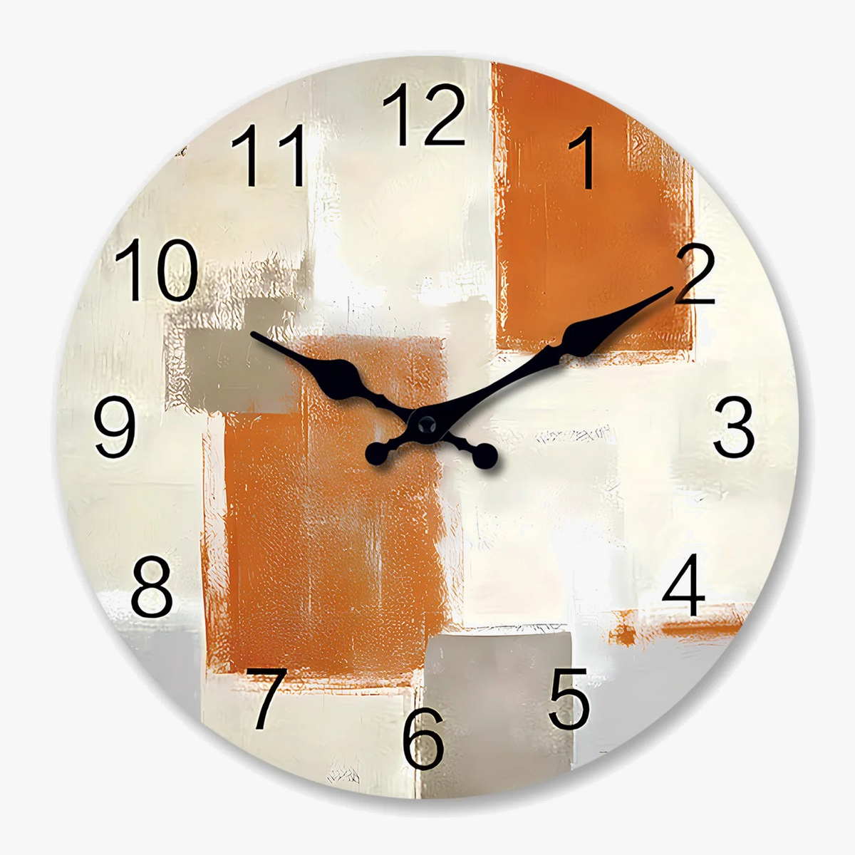 Modern wooden wall clock abstract decorative silent pattern