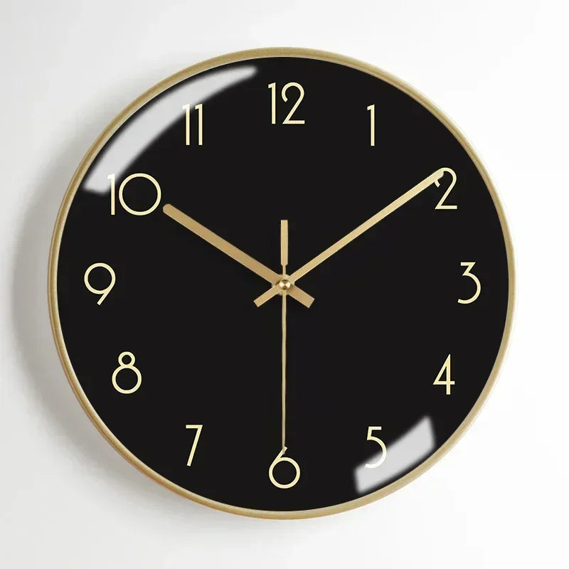 Modern wall clock in aesthetic and silent metal