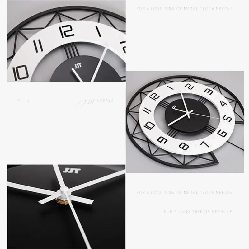 Creative design silent wall clock for interior decoration - view 4