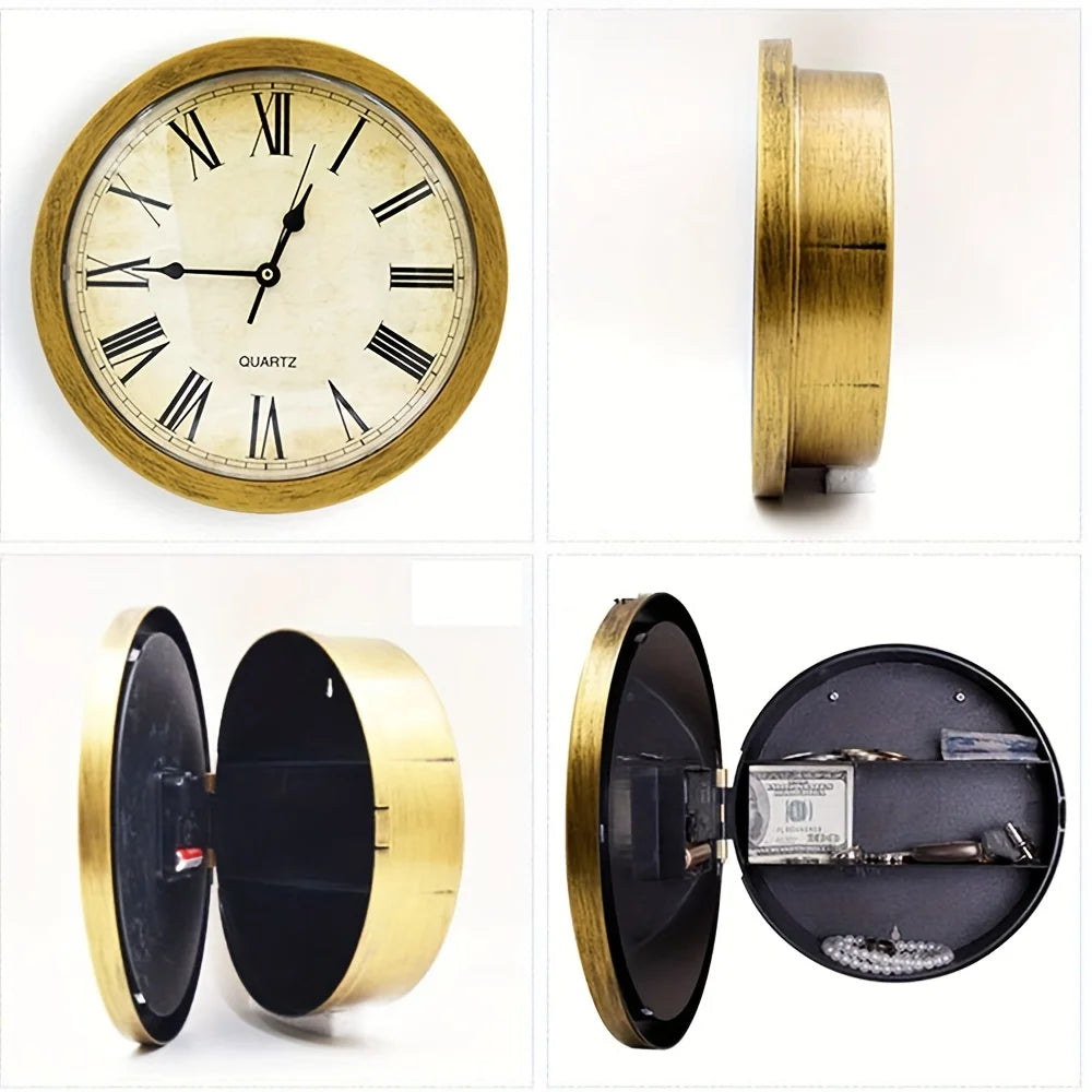 Custom retro wall clock with storage for multifunctional jewelry - view 5