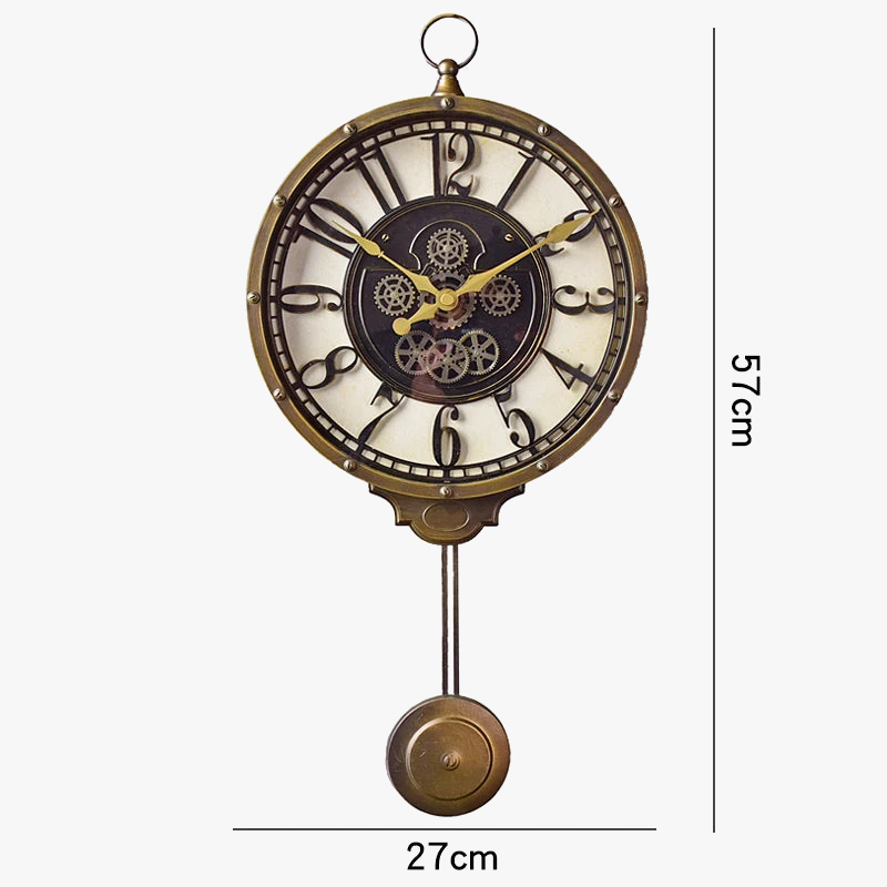 Silent American style retro wall clock decorative gift - view 5