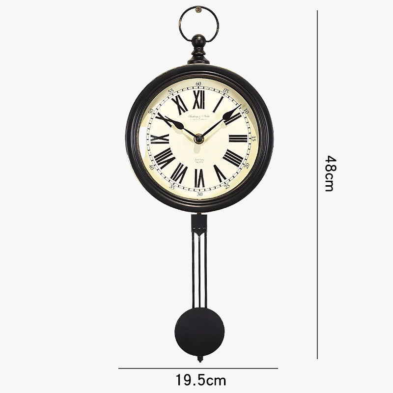 Silent American style retro wall clock decorative gift - view 6