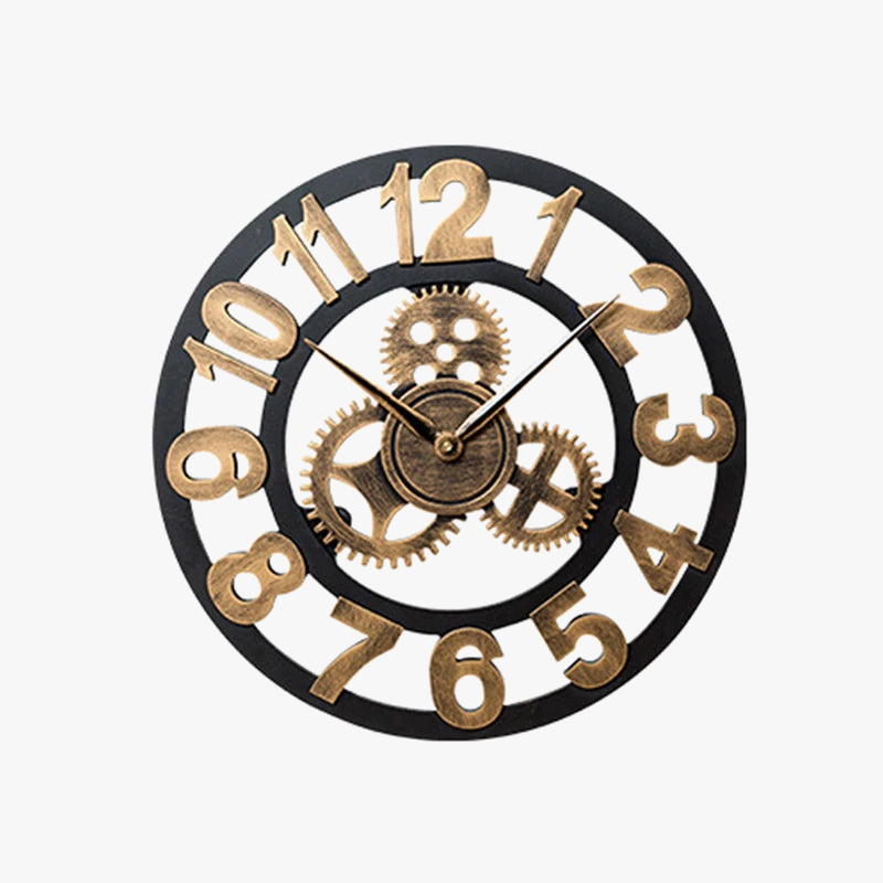 Silent retro wall clock industrial style modern decoration