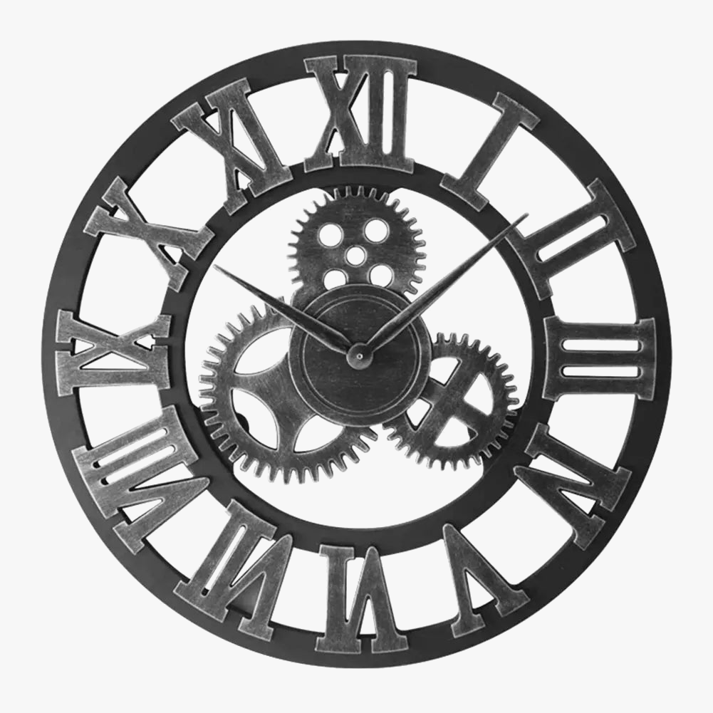 Decorative industrial style wall clock for wholesale