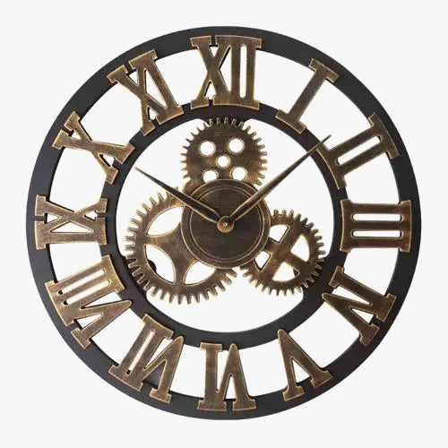 Decorative industrial style wall clock for wholesale - view 9