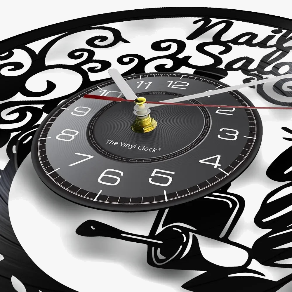 Vinyl wall clock for manicure and beauty salon - view 3