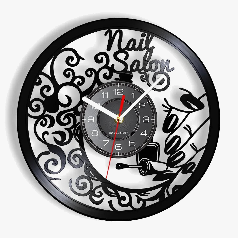 Vinyl wall clock for manicure and beauty salon - view 5