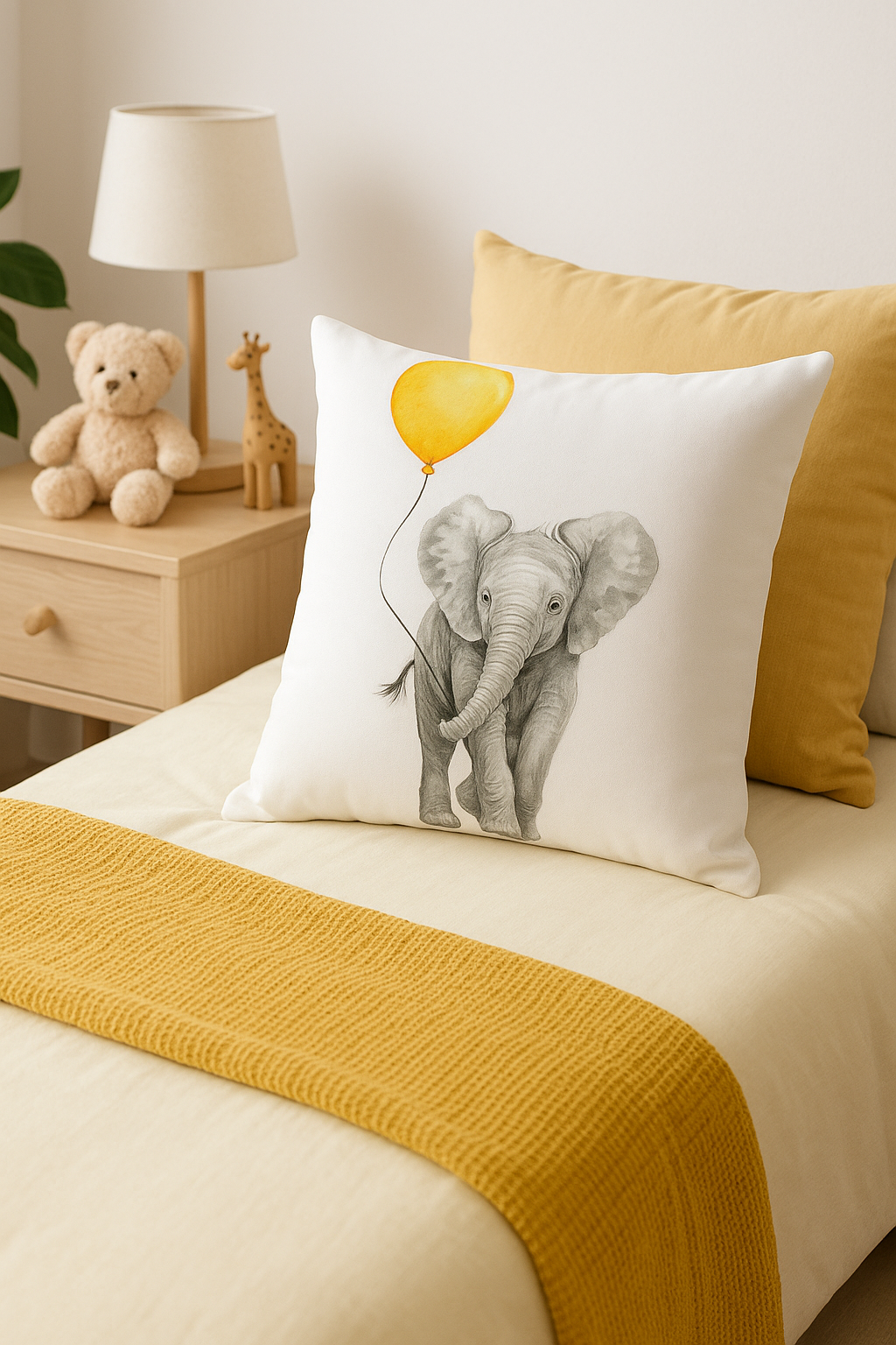 Throw pillow cover 45 cm creative sunflower pattern yellow color - view 2